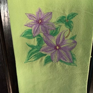 Embroidered kitchen towel