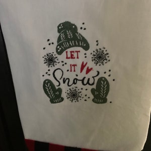 Embroidered kitchen towel