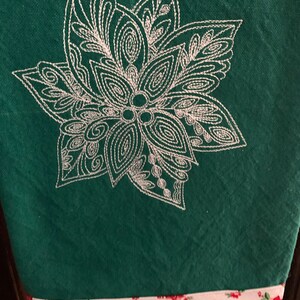 Embroidered kitchen towel