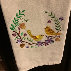 Embroidered kitchen towel