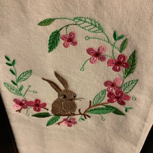 Embroidered kitchen towel