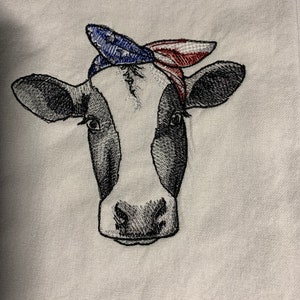 Embroidered kitchen towel