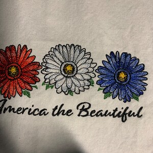 Embroidered kitchen towel