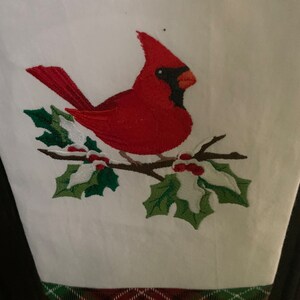 Embroidered kitchen towel