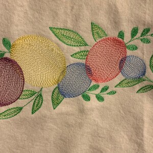 Embroidered kitchen towel