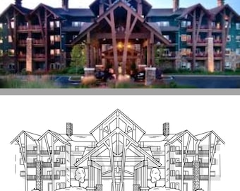 Crystal Springs Mountain Creek NJ Hochzeitsort-Linie Zeichnung DIGITAL DOWNLOAD
