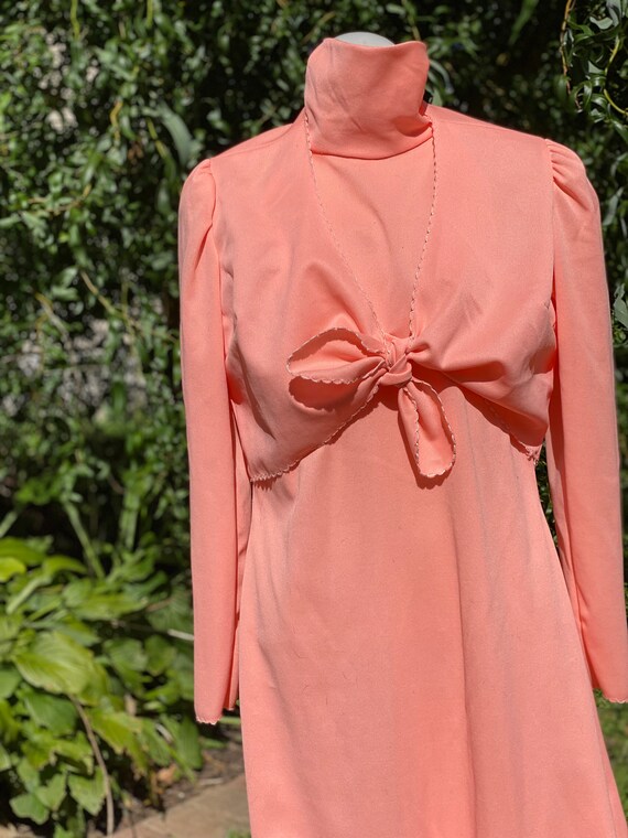 Peach floorlength with half jacket - image 10