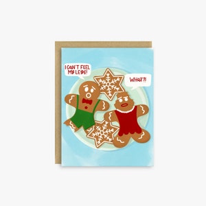 Funny Holiday Card - Gingerbread Man Card - Funny Christmas Card