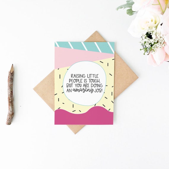 Mother's Day Card - First Mother's Day - Parenting Card - Raising Little People Card Il_570xn