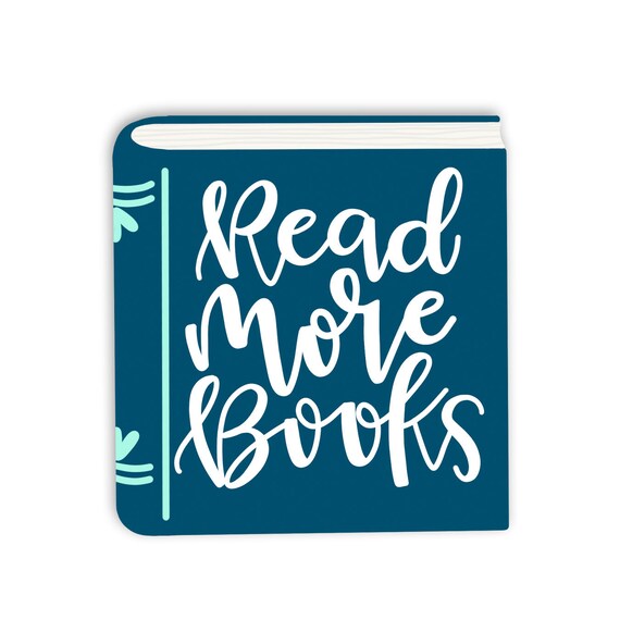 Cute Bookworm Decal - Teacher Sticker - Cute Book Water Bottle Sticker - Read More Books Sticker - Book Lover Laptop Sticker Il_570xn