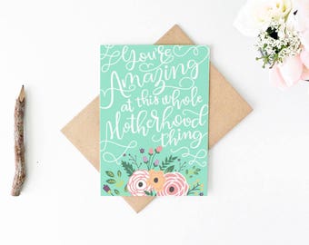 First Mother's Day Card - New Mom Card - Unique Mother's Day Card - Motherhood Thing Card