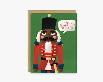 Crush A Lot - Funny Holiday Card - Christmas Card Set - Funny Nutcracker Card - Funny Christmas Cards - Boxed Set of 8