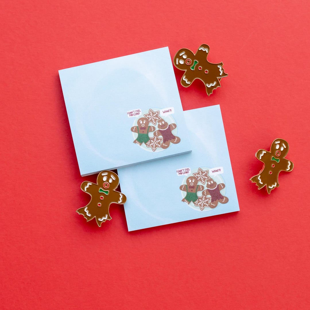 Gingerbread Note Design Gingerbread Men Post-it® Notes | Festive Gingerbread Sticky Notes for ...