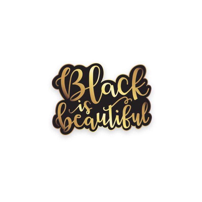 Black Is Beautiful Enamel Pin image 1