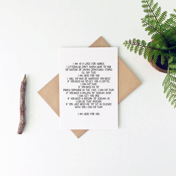 Sympathy Card - Infant Loss Card - Miscarriage Card - I'm Here For You Card Il_570xn