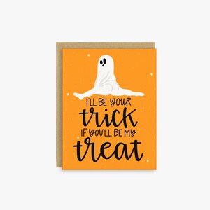 Ich bin deine Trick-Halloween-Karte | Originelle Halloween Grußkarte für gruselige Geburtstage oder Jahrestage