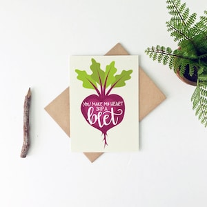 Cartão de Dia dos Namorados com Trocadilho Alimentar - Cartão de Dia dos Namorados com Trocadilho - Cartão Skip A Beet - Cartão de Dia dos Namorados Lésbico - Cartão de Dia dos Namorados Gay