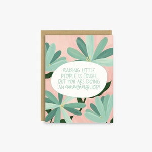 Tarjeta del Día de la Madre - Primer Día de la Madre - Tarjeta para padres - Tarjeta para criar a pequeños