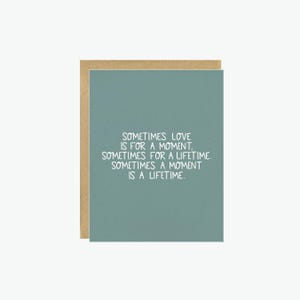 A Moment Is A Lifetime Card | Thoughtful sympathy card for infant loss and miscarriage