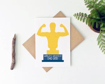 Funny Father's Day Card - First Father's Day Card - Dad Bod Card - Funny Birthday Card for Dad