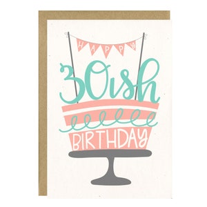 Funny Birthday Card Happy Birthday Card Happy 30ish - Etsy