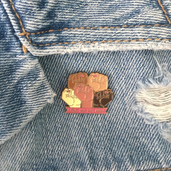 Black Lives Matter - BACKORDER - Love My Melanin Pin - BIPOC Ally - Black Girls Rock - Il_570xn