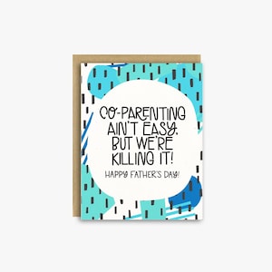 Tarjeta divertida para el Día del Padre - Tarjeta para padres compartidos - Tarjeta para papá bebé