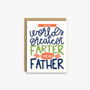 Funny Father&#39;s Day Card - Funny Birthday Card for Dad - Happy Father&#39;s Day Card - World&#39;s Greatest Farter