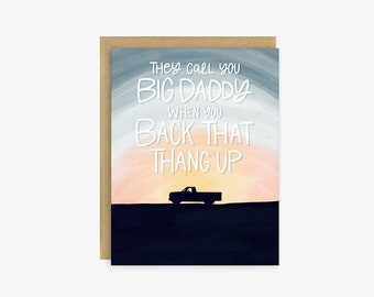 Back That Thang Up - Funny Father's Day Card - First Father's Day Card - Happy Father's Day Card - Birthday Card for Dad