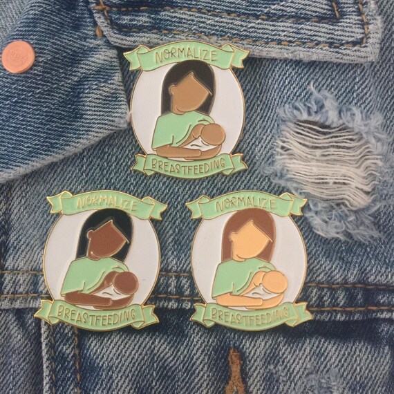 Christmas Gift - Stocking Stuffer - First Mother's Day Gift - Normalize Breastfeeding Pin - Feminist Pin - New Mom Present - Free The Nipple Il_570xn