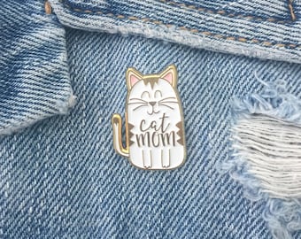 Cat Mom Lapel Pin - Cat Lady Gift - Cat Pin - Gifts Under 20 - Cat Jewelry - Cat Lover