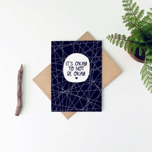 Depression Karte - Beileid Karte - Haustier Verlust Karte - Fehlgeburt Karte - Not be Ok Karte - Karte für psychische Gesundheit
