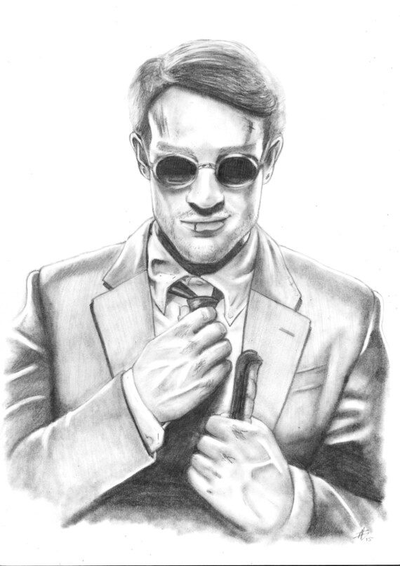 Charlie Cox / Dare Devil / Matt Murdock / Marvel Fan Art Print | Etsy