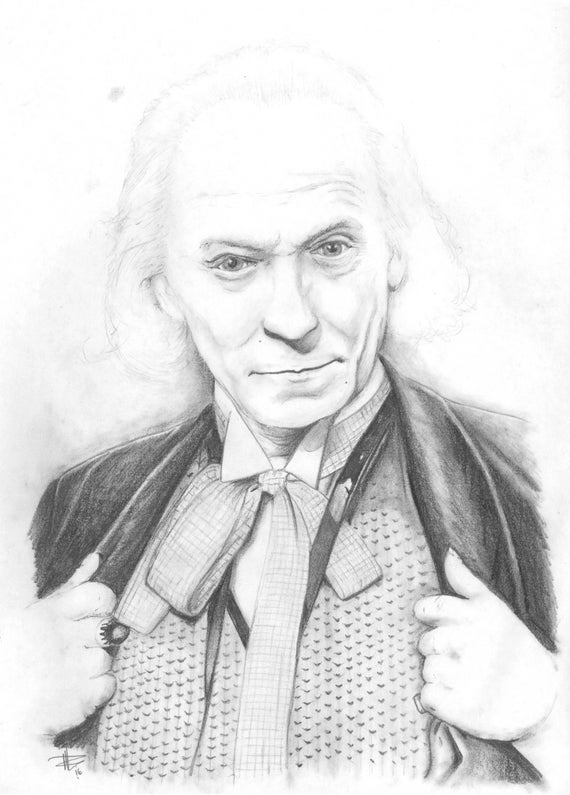 Doctor Who Fan Art William Hartnell First Doctor Doctor Etsy