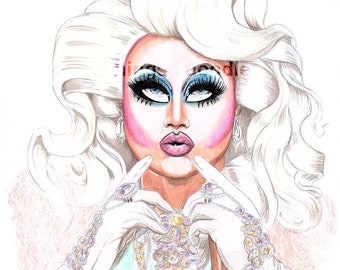 Kim Chi Fan Art Print No. 2 / RuPauls Drag Race / Drag Queen /Drag Queen Art