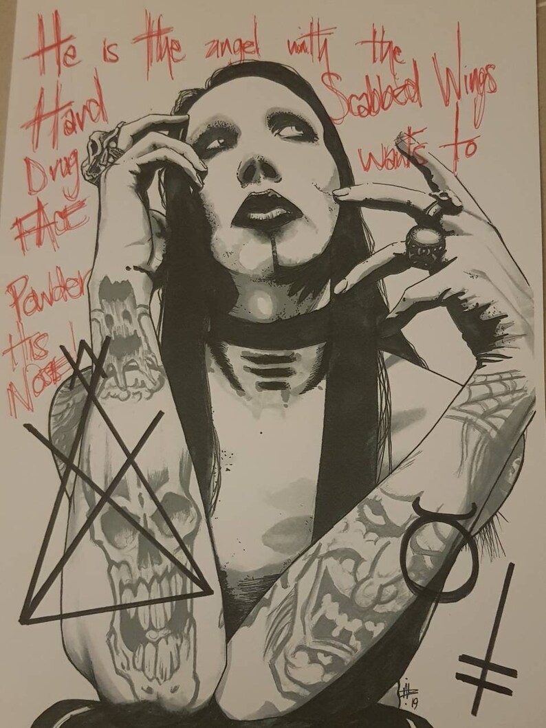 Marilyn Manson / fan art print / antichrist superstar