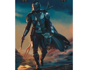 Mandalorian Giclee print / Star Wars / wall art