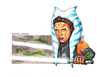 Ahsoka Tano / Mandalorian / Mando / Star Wars Fan Art