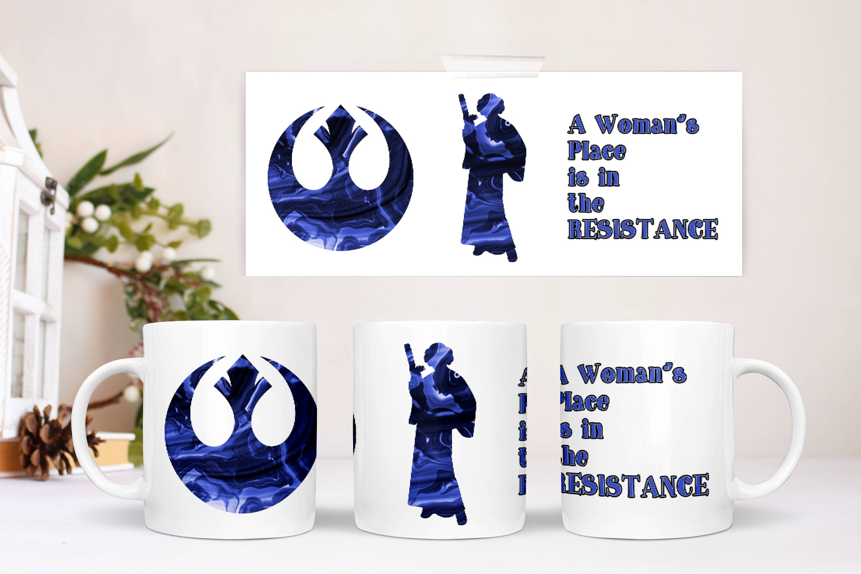 Star Wars Princess Leia Coffee Mug or Tea Cup Funny Starbucks Carrie Fisher 14 oz Stainless Steel Travel Mug by BeeGeeTees White / 14 oz