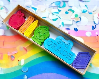 School Crayons - 3rd Grade Gifts - Kids Back To School Supplies - First Day Of School Gifts - Kids Back To School Gifts - Class Party Favors