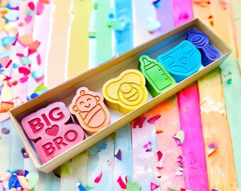 Big Brother Crayons - Big Brother Announcement Gift - Baby Announcement Gift - New Sibling Gift - Gifts For Big Brother - Big Brother Gift