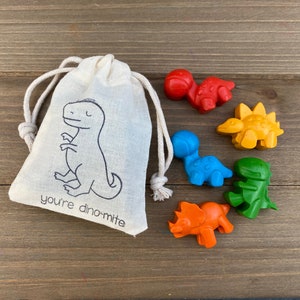You&#39;re Dino-Mite Dinosaur Crayons Party Favors - Dinosaur Party Favors - Valentines - Kid Valentine - Class Party Favors - Kids Party Favors