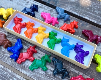 Crayones de unicornio - Favores de fiesta de unicornio - Regalos para niños - Regalos para niños - Suministros de fiesta de unicornio - Fiesta de cumpleaños temática de unicornio - Favores de fiesta