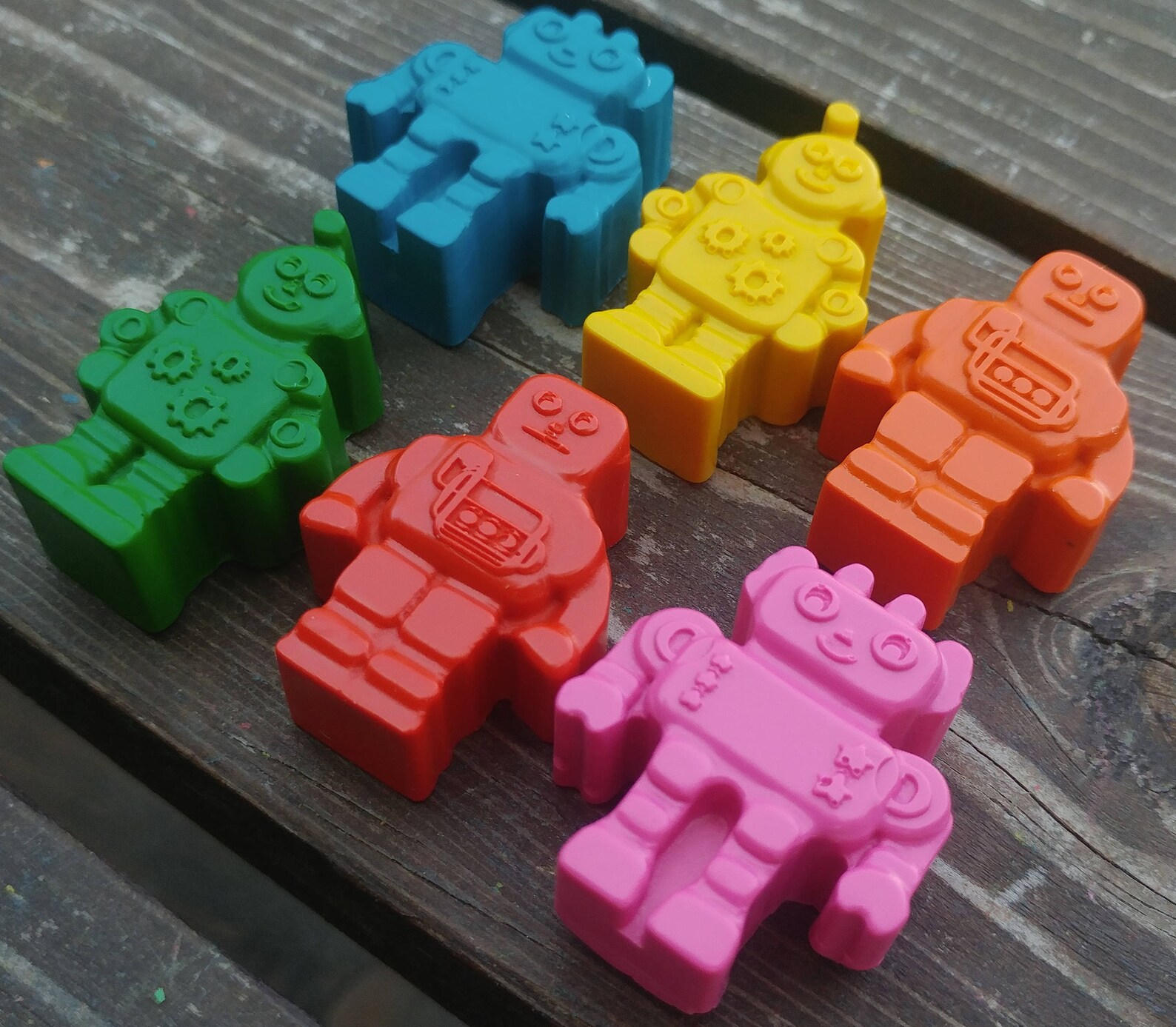 Robot Crayons Set of 48 Robot Party Favors Robot Crayons Etsy