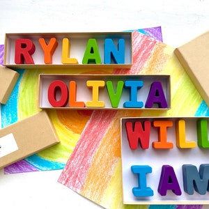 Personalized NAME Crayons Gift Ideas For Grandson Personalized Kids Stocking Stuffers Gifts For Kids Gift Ideas For Granddaughter Solid Colors