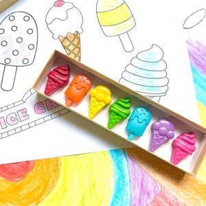 Ice Cream Crayons Ice Cream Party Favors Gifts For Kids Stocking Stuffers Easter Basket Stuffers Valentines Day Gifts For Kids image 7