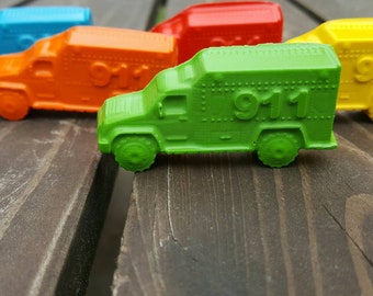 Ambulance Crayons Set Of 20 - Ambulance Party Favors First Responders Party Favors - Gifts For Kids - EMT Birthday Party