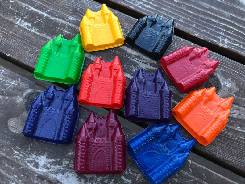 Castle Crayons 20 Castle Party Favors Princess Party Favors Kids Party Favors Class Party Favors Shaped Crayons Gifts For Kids image 6