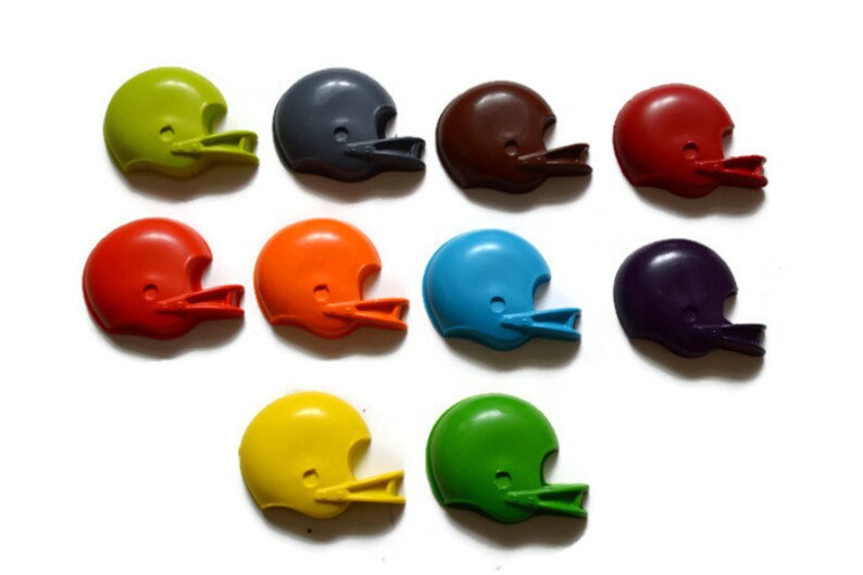 Football Helmet Crayons Set of 40 Football Party Favors Etsy