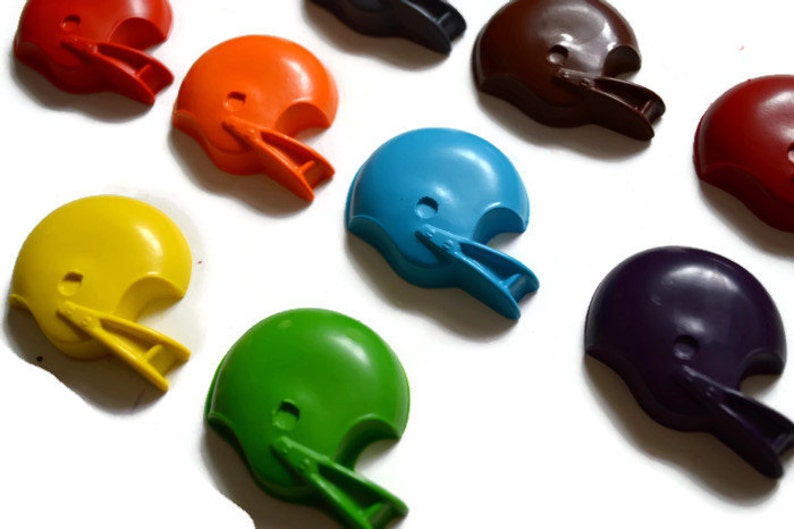 Football Helmet Crayons Set of 40 Football Party Favors Etsy
